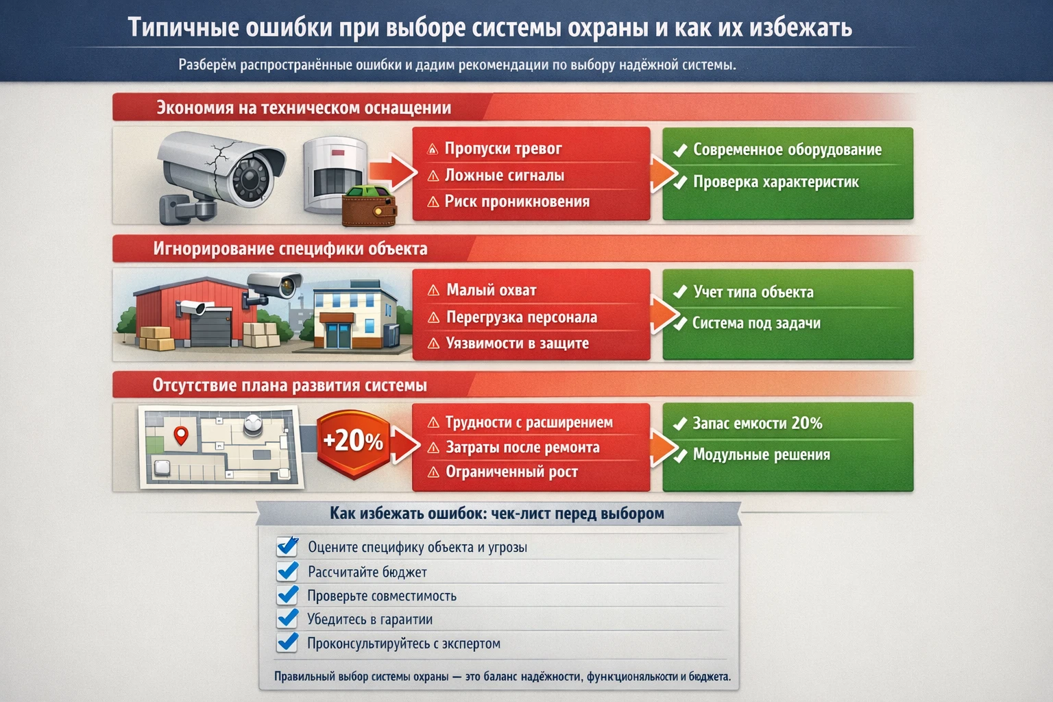 Типичные ошибки при выборе охраны