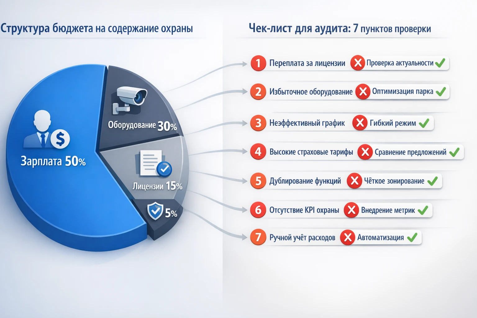 Аудит расходов на содержание охраны