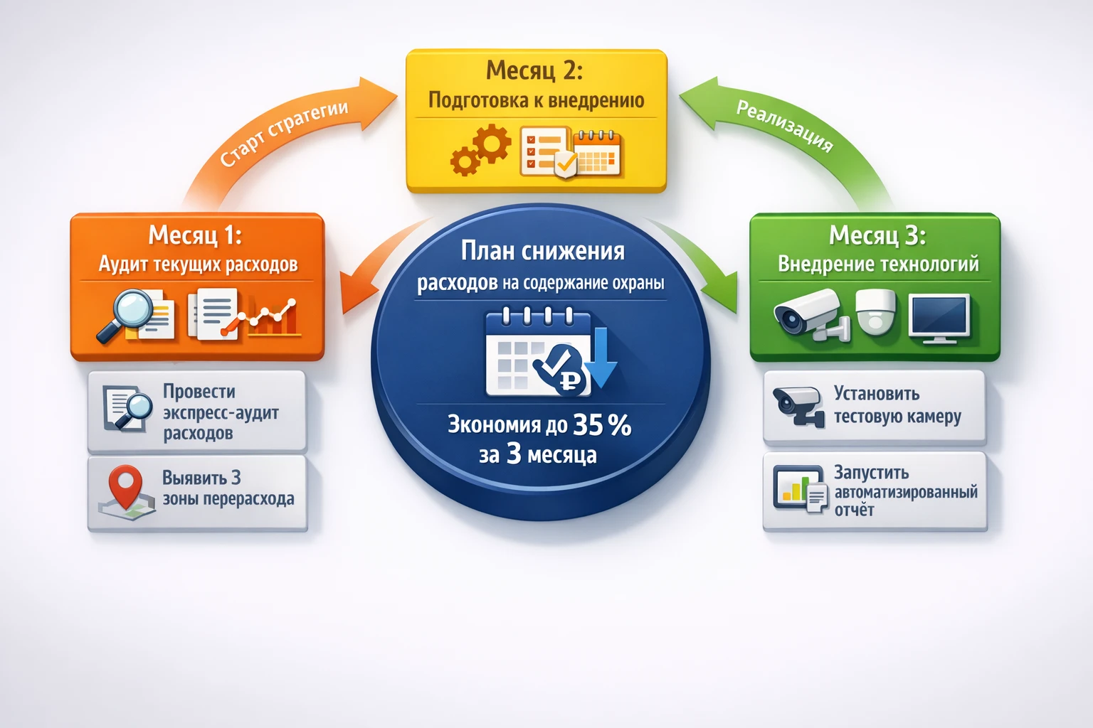 План снижения расходов на содержание охраны
