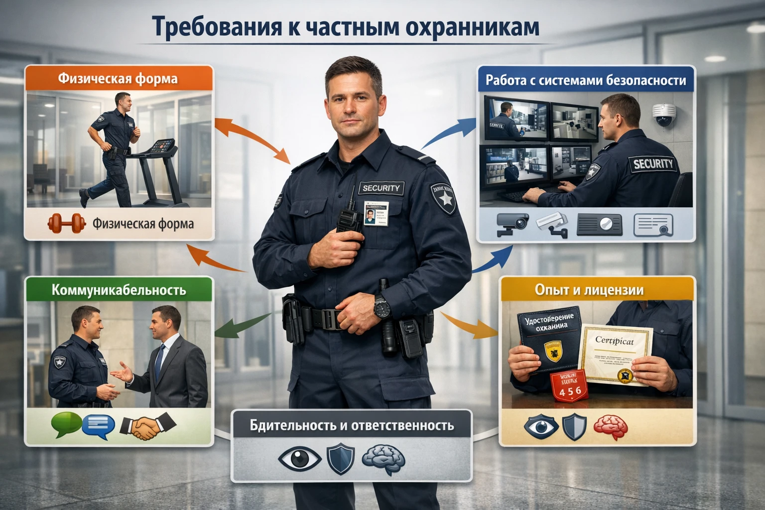 Требования к частным охранникам: навыки, опыт и личные качества